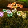 2pcs Outdoor Solar Jellyfish Light, Solar Pathway Lights Outdoor, Fiber Optic LED, Christmas, Courtyard, Garden, Villa, Lawn, Waterproof