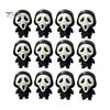 Black Robe Ghost Figurine 3D Printed Scream Face Ornament, Mini Desktop Statue for Halloween Miniature Gift Decoration, Funny Skeleton Home