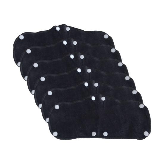 

6Pcs/Set Good Absorption Sweatband Reusable Polyester Skin-friendly Fine Texture Helmet Sweat Strap чёрный