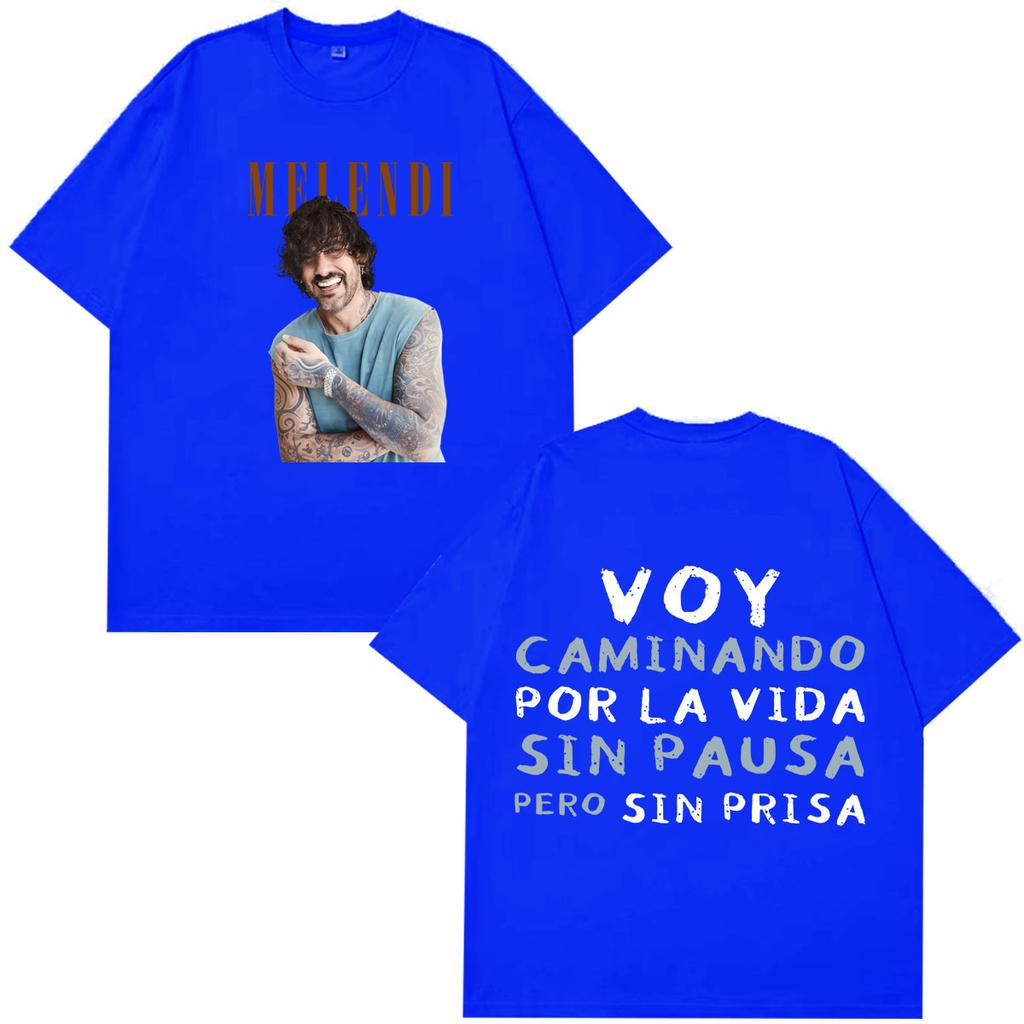 Rapper Melendi Tour 2026 Print Tshirt Unisex Unisex Fashion Tshirt Short Sleeve Casual Summer 100 Cotton Oversized Loose T Shirts