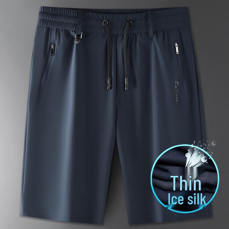 OEING Men s Quick-Dry Ice Silk Casual Sport Shorts