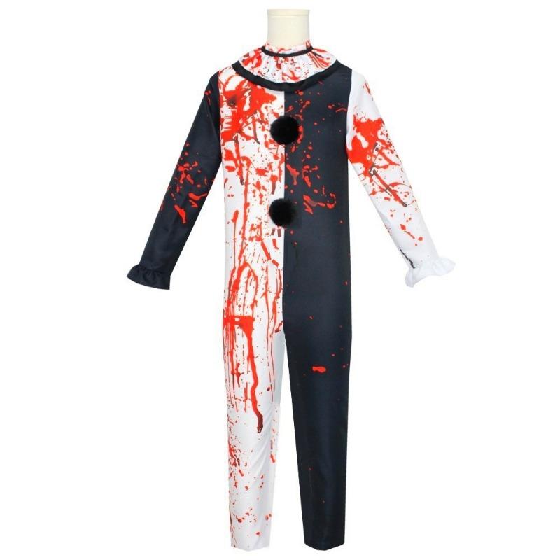Horror movie broken soul clown costume stage performance suit