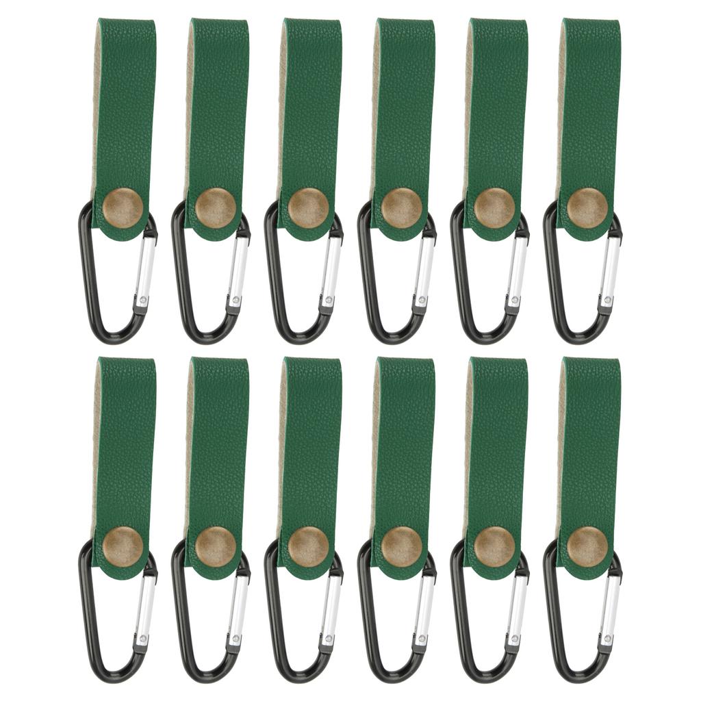 12Pcs Leather Wall Hooks PU Leather 5KG Load Durable Sturdy Wide Application Wall Hanging Strap for