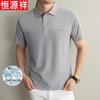 Hengyuanxiang Men's Ice Silk Wrinkle-Free Polo Shirt