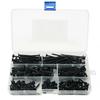 M3.5 Black Carbon Steel 220Pcs/Box Phillips Cross Flat Countersunk Head Self-tapping Wood Screws Set Assortment Kit Box