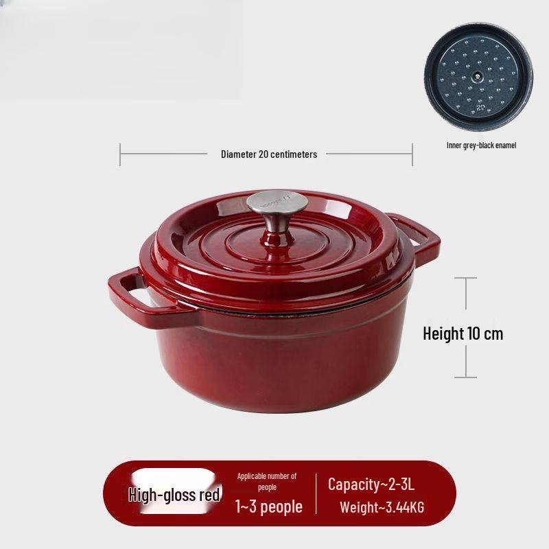 Cast Iron Enamel Stew Pot