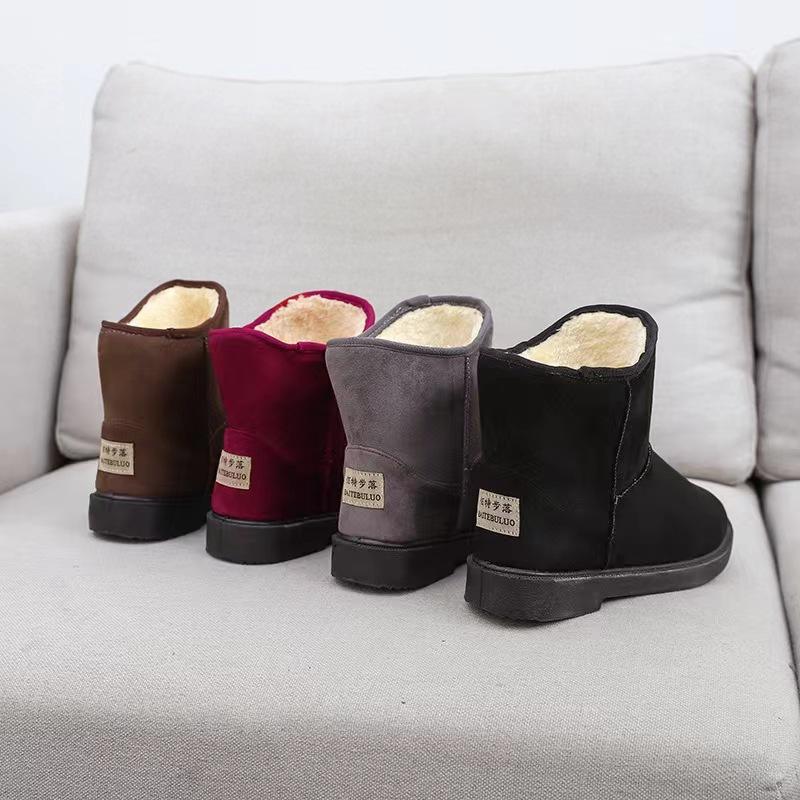 Snökängor dam 2025 nya dam bomullsskor vinter sammet förtjockade köldtåliga varma halkfria snö bomullskängor dam