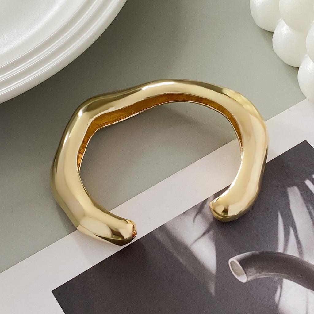 Punk Vintage Irregular Chunky Cuff Bangles for Women Statement Glossy Bracelets Bangles Pulseras Steampunk Men Jewelry