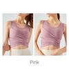 VeroMan Yoga Tank Top with Short Stays Size Cups, Length, put, ppi-ttb032 (Pink, M)