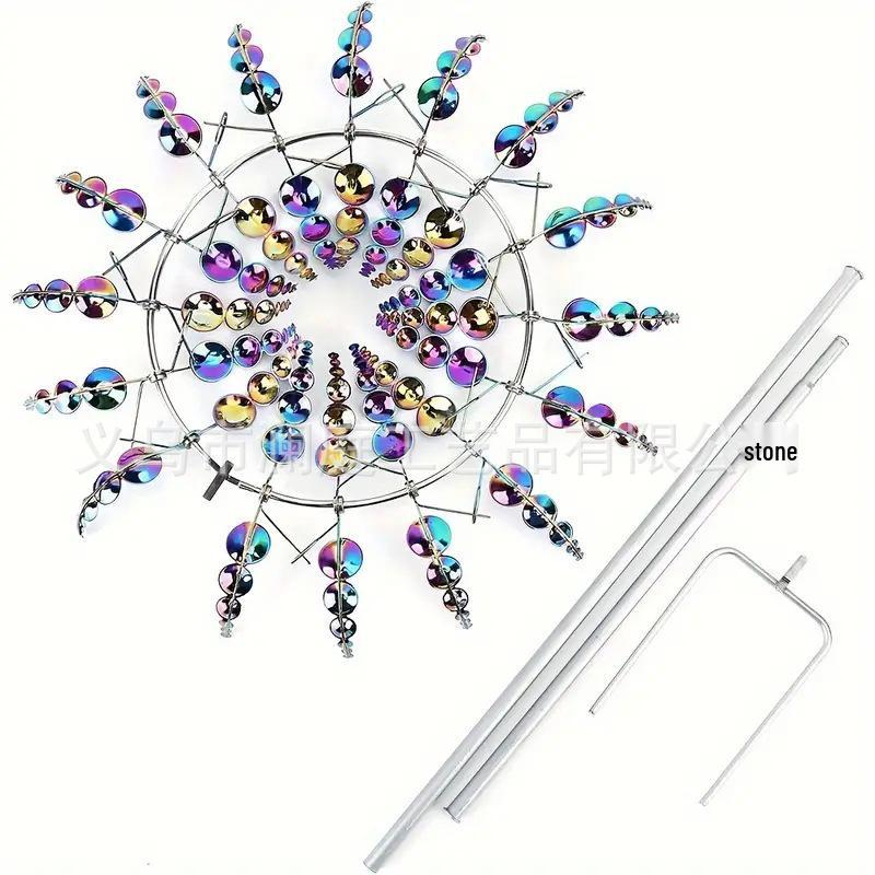 

Уличное вращающееся украшение-ветряная мельница: Креативное кованое железо, украшение для сада и газона