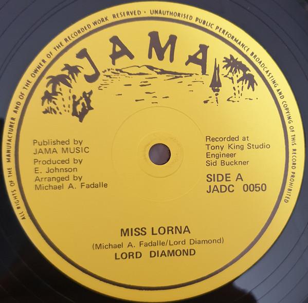 

12inch Record LORD DIAMOND - Miss Lorna JADC0050 Jama UK Reggae, Ska & Dub Used