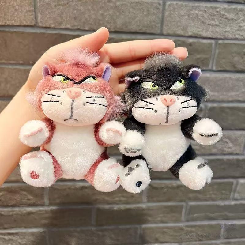 Funny Lucifer Cat Keychain Plush Pendant KAWAII Crosseyed Kitten Bag Pendant Small Doll 12CM Plush Sttuffed Toy Backpack Pendan