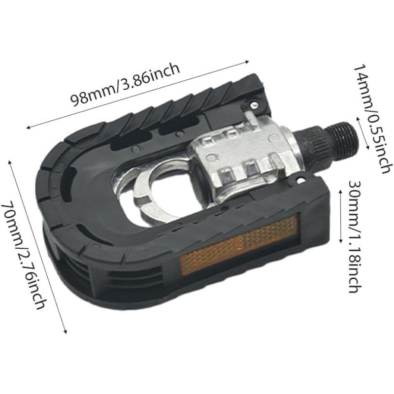 Folding Bicycle Bike Pedals for Ebike with Reflective Strips Wide Flat Pedals,Aluminum Urban Cycling Pedals