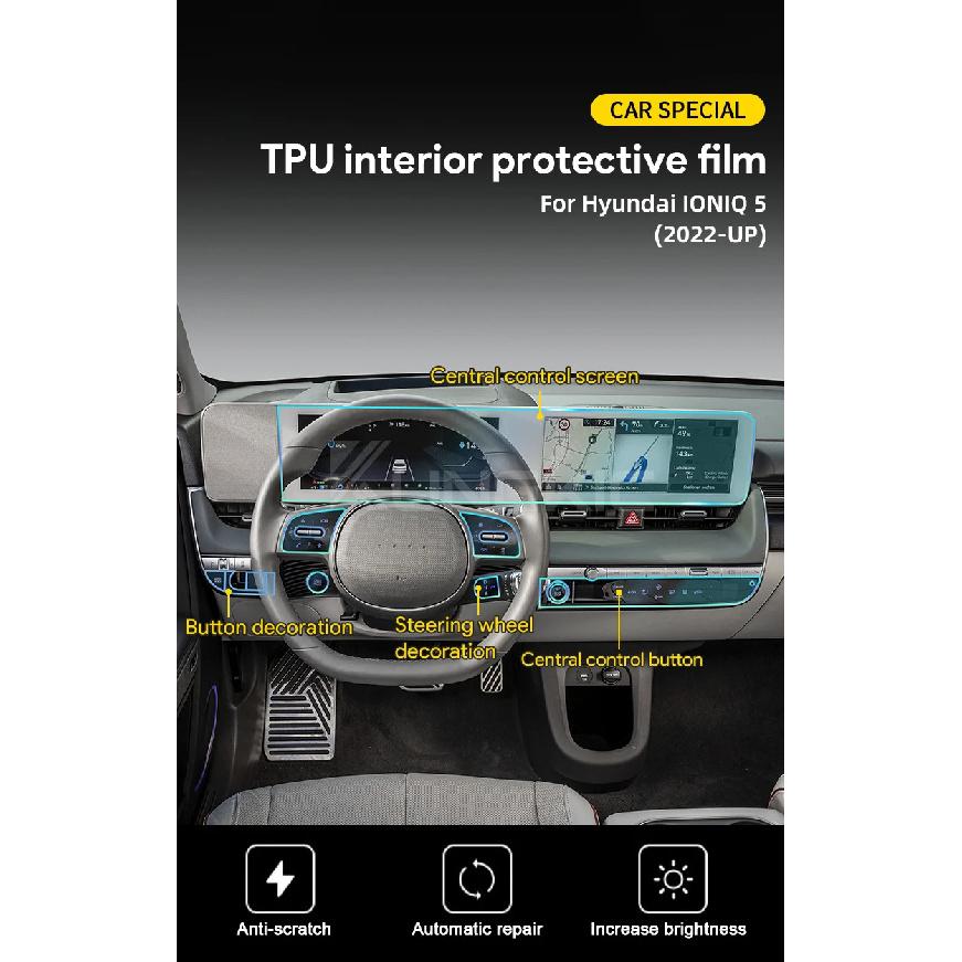 Φιλμ Προστατευτικό Οθόνης TPU Για Hyundai IONIQ 5 2022 2023 2024 2025 2026 Αυτοκίνητο GPS Πλοήγηση Οθόνη Αφής Εσωτερικά Αξεσουάρ