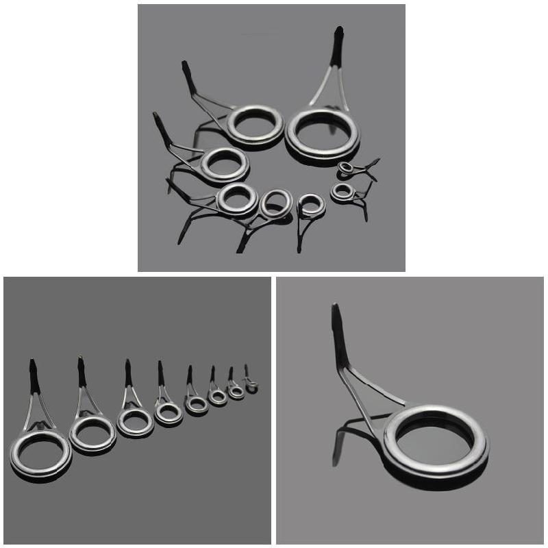 DIY Rod Rings High Carbon Steel Durable Fishing Rod Tip Ring Kit for Fishing Rod Tip