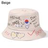 Outdoor Summer Graffiti Letter Hip Hop Cap Kbelík Klobouk Rybář Klobouk Harajuku