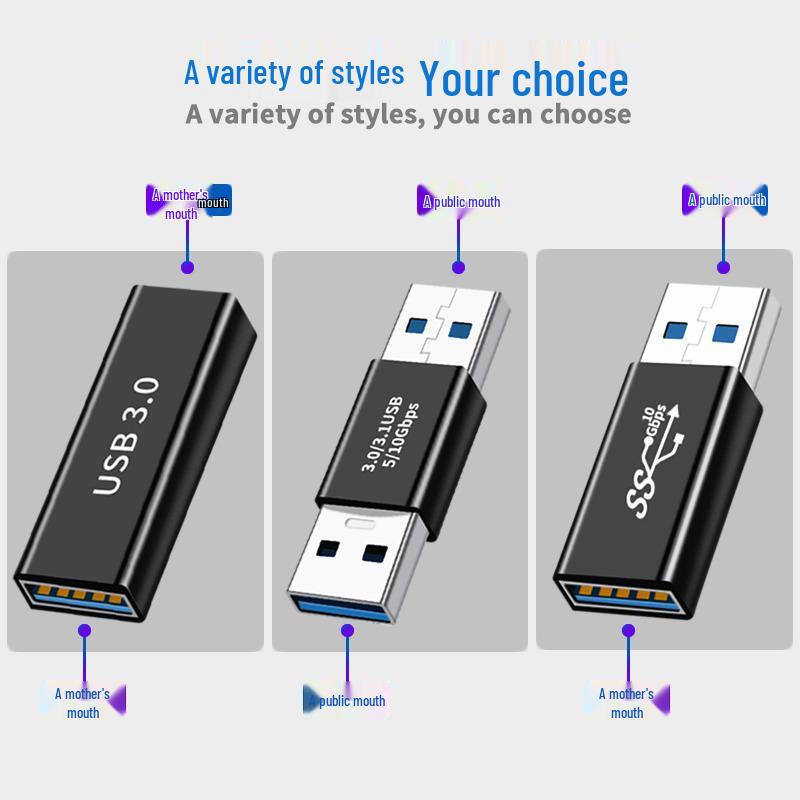 USB 3.0 Multi-Gender Adapter for Device Charging & Data Transfer