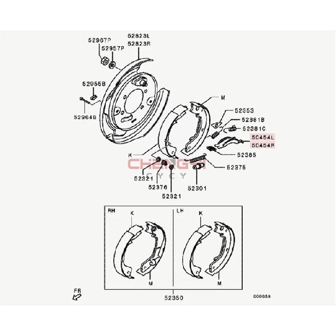 1PCS Rear Hand Brake Repair Kit Fit For Pajero Montero Shogun K96W KH6W KG5W V43W V65W V73W V75W V87W V93W MB858542 MB858543