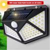 100 LED Zewnętrzna Lampa Ścienna Solarna Reflektor Zasilany Światłem Słonecznym z Czujnikiem Ruchu PIR Wodoodporne Lampy Schodowe Zewnętrzne Ścienne Ogrodowe