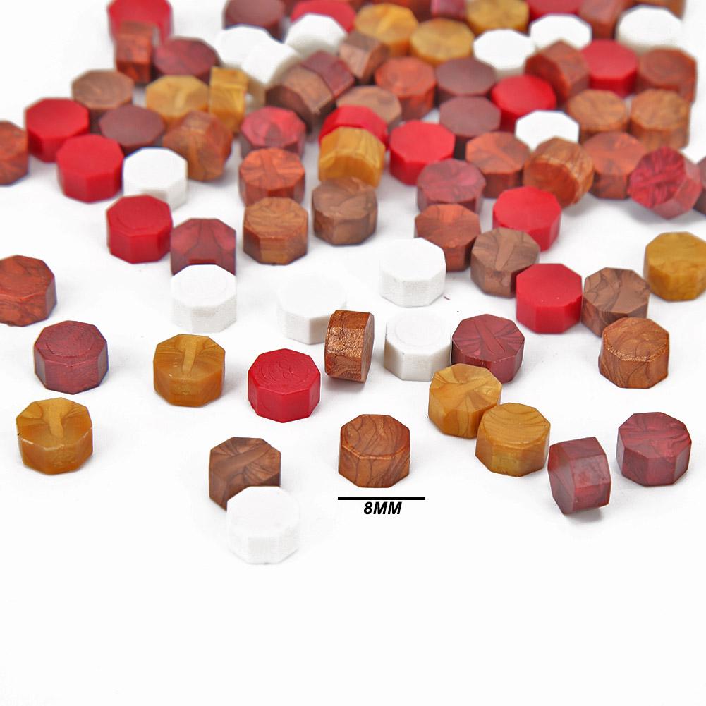 100pcs Wax Seal Tablet Multicolor Vintage Octagon Wax Seal Beads DIY Craft Handmade for Envelope Decor for Wax Stamp Sealing