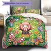 Anya Forger Pattern Bedding Quilt Set Quilt Cover Pillowcase Home Decoration Birthday Gift (1 * duvet cover + 2 * pillowcase, without core)