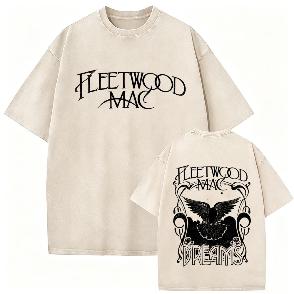 Washed Vintage Rock Band Fleetwood Mac Graphic T-shirt Stevie Nicks T Shirt Rumours T Shirts Men Women Gothic Oversized T-shirts