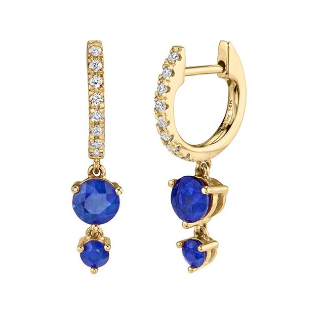 Bohemian Crystal Pendant 925 Sterling Silver Ear Buckle Exquisite Hoop Earrings Simple Fashion Jewelry For Women Birthday Gifts