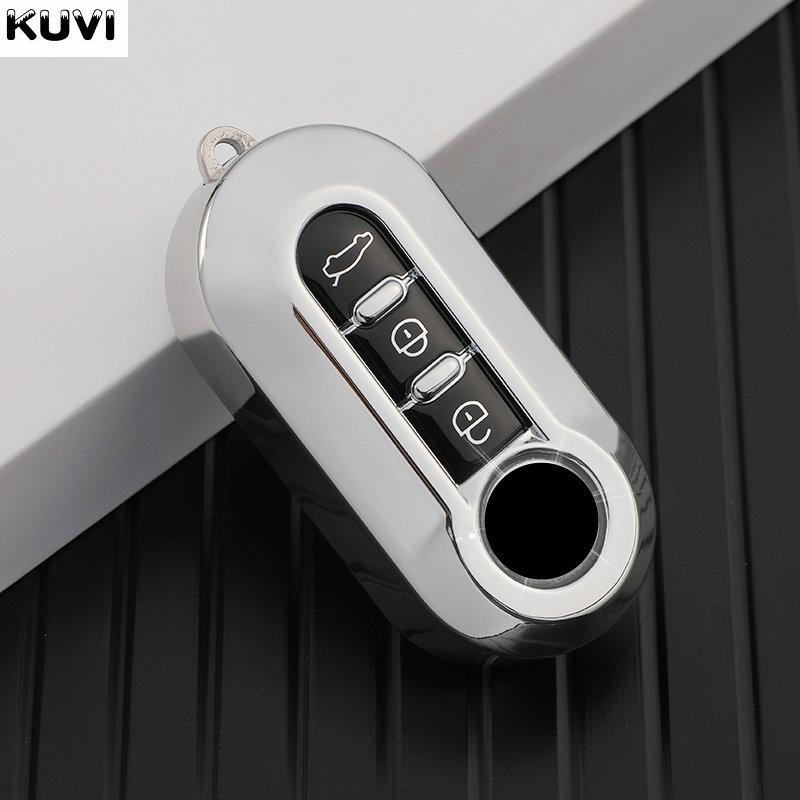 3 Buttons TPU Car Flip Key Case Cover for Fiat Ducato 500 500L Panda Grande Punto Lancia Musa Auto Shell Fob Accessories