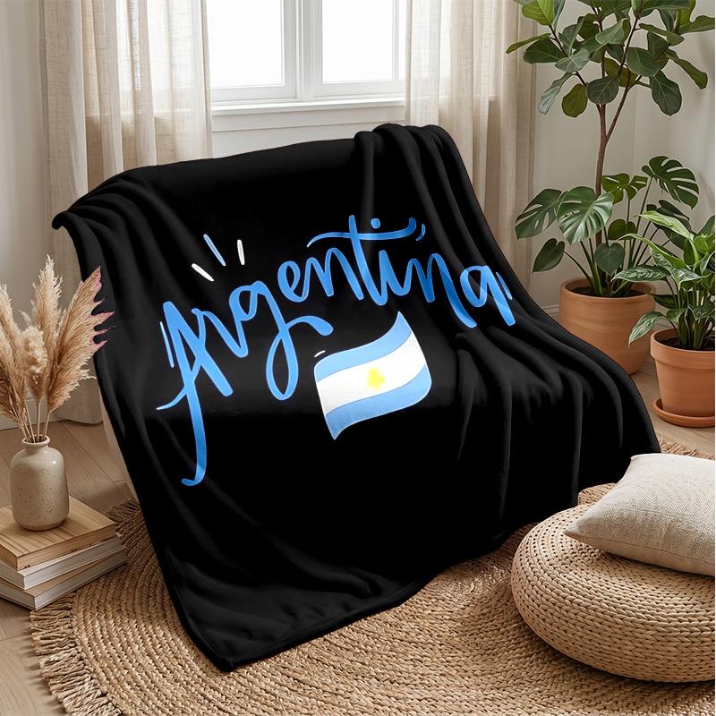 Argentina national football team Theme blanket Soft Flannel Blanket Plush Throw Blanket Cozy Sofa Bed Blanket for Home Decor