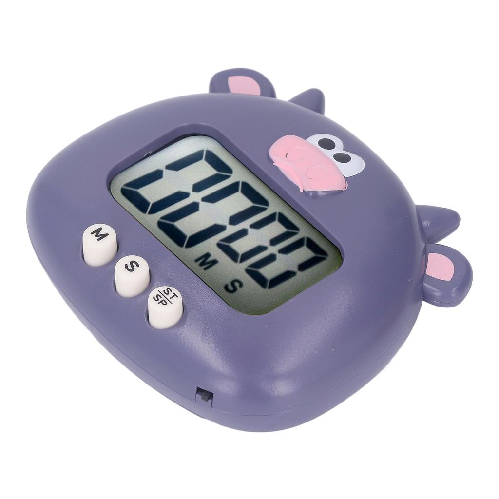 Digital Kitchen Timer Countup Countdown Cartoon Animal Sound Flash Alert Easy Operation with Stand
