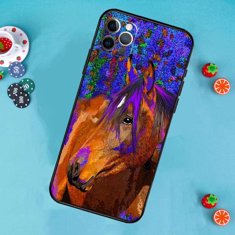 Beautiful Horse Phone Case For iPhone 17 Air 16 15 14 13 11 12 Pro Max 13 12 Mini 15 16 Plus 16e Cover Funda