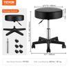 Rolling Stools with Wheels, 400 LBS Weight Capacity Adjustable Height Stool with Ultra-Thick Seat Cushion, Swivel Stools Chair for Salon, Bar, Home,