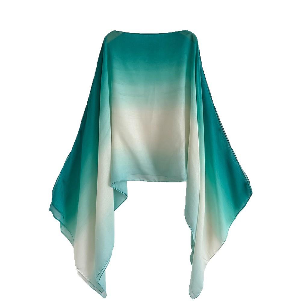 Travel Vacation Photo Summer New Chinese Sunscreen Shawl Women Thin Temperament Cape Cape Gradual Change Women