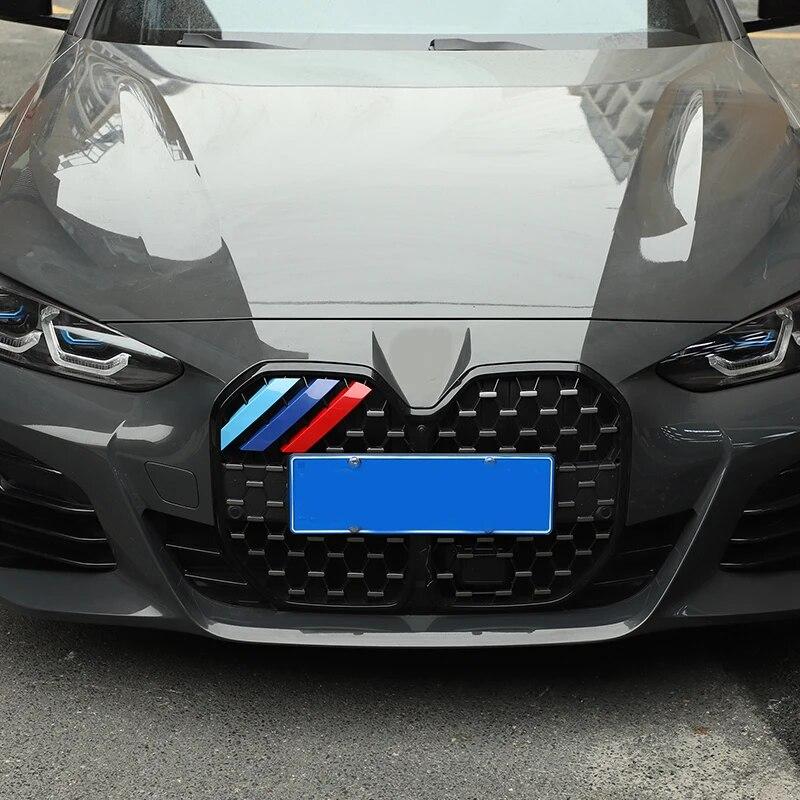 Car Styling ABS Front Grill Decoration Strips Trim Car Accessories For BMW 4 Series G22 G23 G26 -2023
