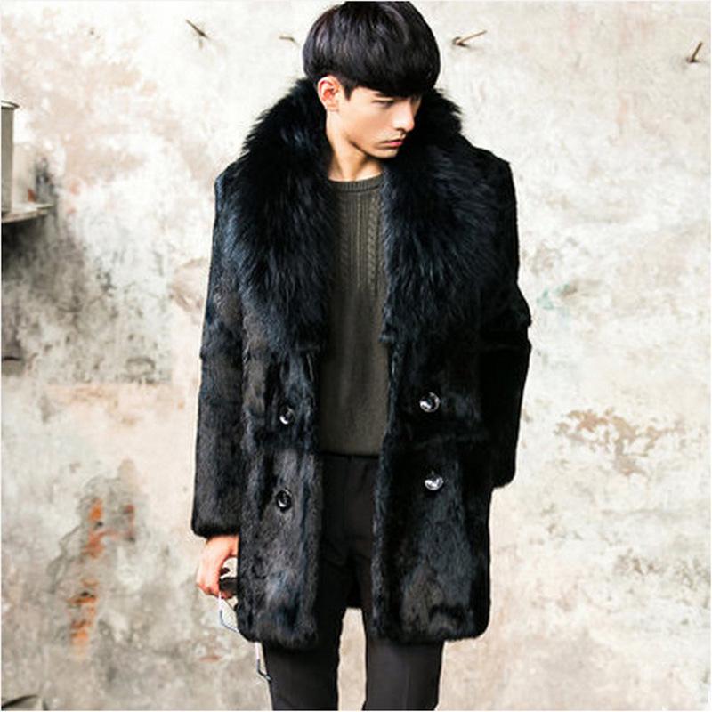 Buy Autumn and Winter Fur Imitation Mink Coat Men's Suede Fox Fur Large