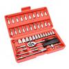 46-Piece 1/4" Drive Socket Set with Ratchet Wrench & Screwdriver Bits 3-Pack Promotional Value, All-Purpose Hand Tool Kit for Automotive & Home Repair