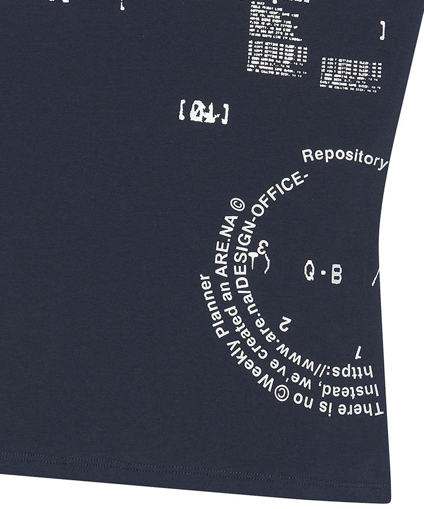 PRENDA Fragmented Log Tank Navy