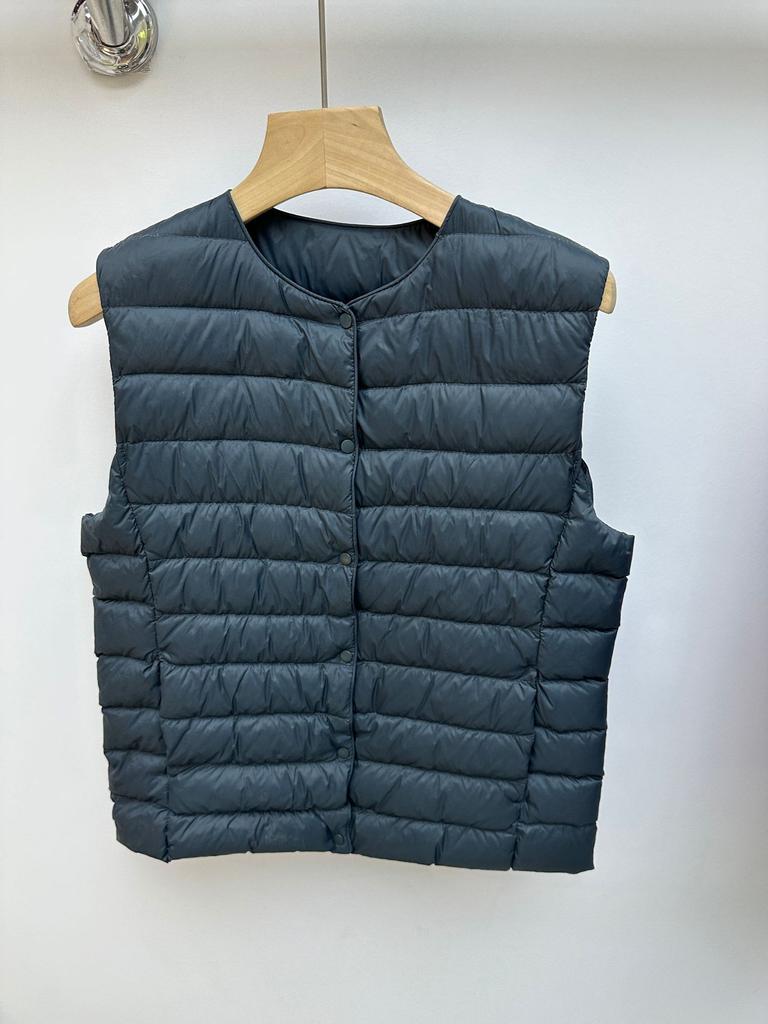 White duck down Pinghu light down jacket, vest liner, round neck V-neck variable thermal vest, vest, free storage bag.