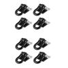 8X Metal Climbing Trailer Tow Hook Hooks Buckle, Winch Shackles Accessory For 1/10 Scale RC Crawler Truck D90 SCX10,Red Black