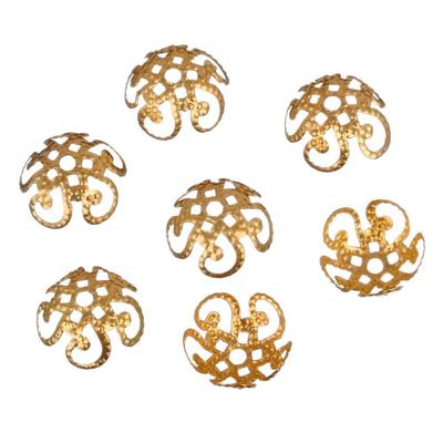 Hanmade 100 Pcs/200 Pcs DIY Findings Hollow Flower End Beads Caps Hair Dress For Jewelry Making Fashion Accessories