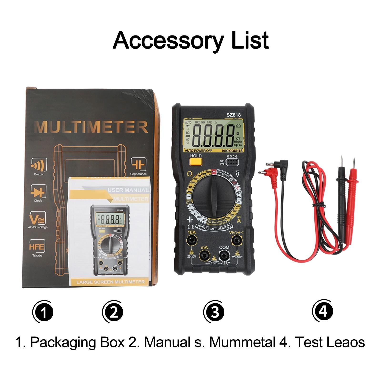 

Built-in Rechargeable Battery Digital Multimeter Rechargeable Multimeter