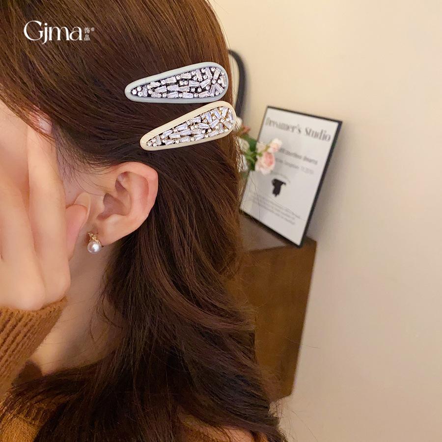 Diamond dripping oil flower butterfly pearl fringed clip hairpin exquisite hairpin headgear design sense niche