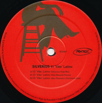 12inch Record SILVERIUS - El 'Vibe' Latino RTZ007 Rootz Records 2004 Netherland Dance & Electronica Used