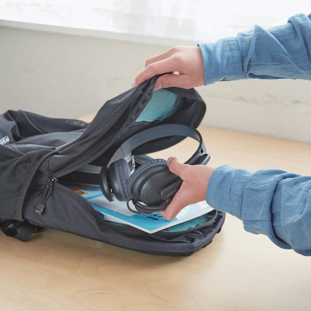 ELECOM Kids' Headphones [3.5mm Connection, 4-Pole] with Rotating Microphone Arm, Black, HS-KD01TBK, 121mm W x 43mm D x 122mm H (Cable Not Included)