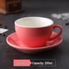 Ceramic Color Glazed Cappuccino Latte Cup Set