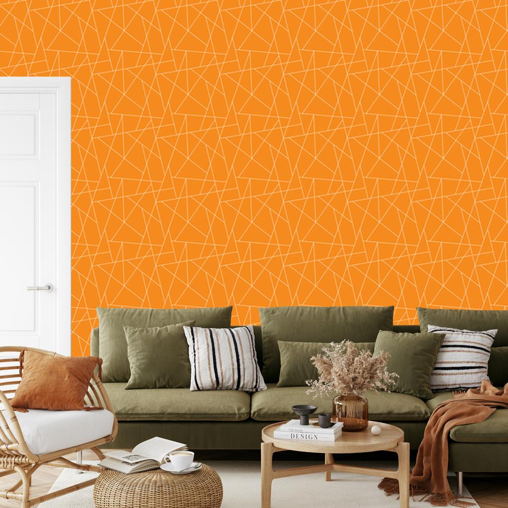 Wallpaper Geometric pattern background gold, center gold 50x1000