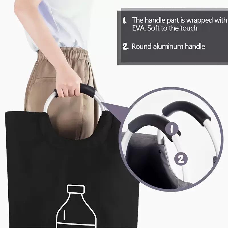 Organizzatore per Bottiglie da 82L con Manico in Alluminio Cesto Spazioso per un Efficace Stoccaggio Domestico