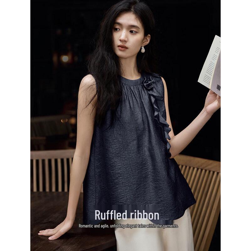 XWI Textured Acetate Sleeveless Blouse S