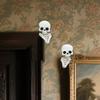 Resin Skull Wall Sticker Realistic Skull Figure Door Ornament For Door Frame Mantels Entryways Halloween Decoration