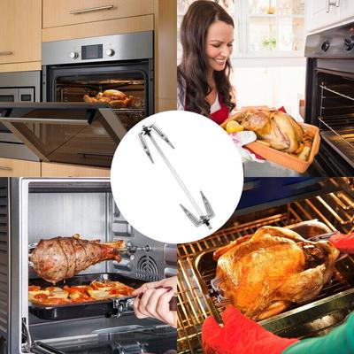 Rotating Chicken Roasting Rack Oven Accessories Air Fryer Fork Convenient Grill Fork Rotisserie